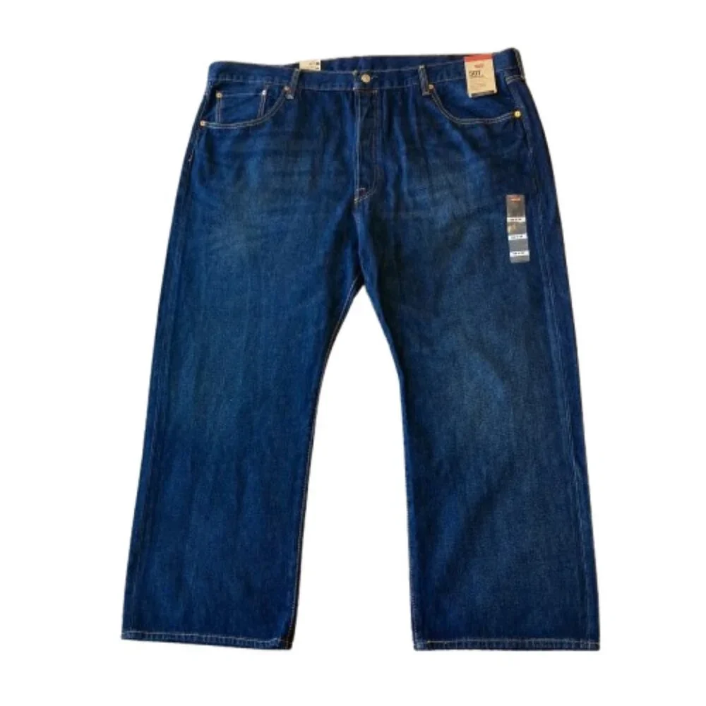 Levi's Men's 501 Original Fit Jeans Straight Leg Button Fly 46x29 Dark Wash NWT